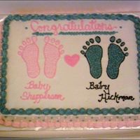 2 Woman Baby Shower I made this for a friends office party. It was a baby shower for 2 women in their office, one having a boy, one having a girl.Very simple...