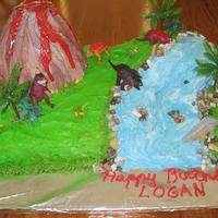 Volcano/dinosaur Made for my grandson's 4th birthday