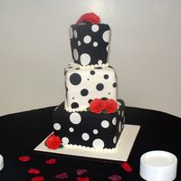 Polka Dot Cake this is a tall cake! You can't tell so much in the pic but each tier is 8 inches tall. It's very hard to cover tall cakes in...