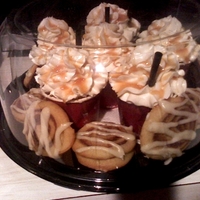Caramel Frappuccino Cupcakes And Cinnamon Roll Cookies Fun treats I put together for my friend Mike at work. Vanilla cupcakes baked in 4oz paper hot cups, topped with vanilla buttercream and...