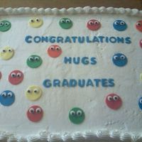 Hugs Cake Buttercream with fondant hugs.