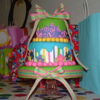 Coral's Birthday Cake I loved making this cake - it was so much fun. I love the bright colors. I made this for my niece's birthday. It is all fondont except...