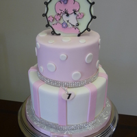 Pink Poodle Client emailed me a pic of the paper plates she was using and gave me creative license. The topper is the same as the center of the plate....