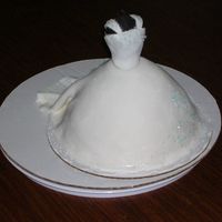Wedding Dress My first attempt at a dress cake for my best friend's bridal shower. Thanks for all of the ideas!