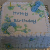My Mother's Birthday 2007 This is my first non-child cake, my first try at feminine/floral and first try at basket weave. Her favorite flower is the carnation and...
