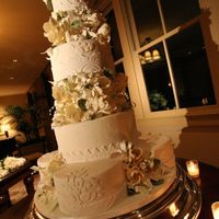 Sugarpaste Flowers And Fondant A Ron Ben Israel knock off. Sugarpaste tulips, morning glories, lily of the valley, and rose buds.