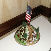 Groom's Cake - Mountain Climbing chocolate cake with chocolate pudding filling