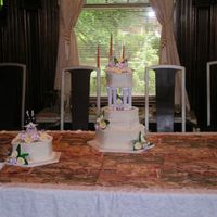 Calla Lily Wedding Cake This was both cakes together once they were set up at the reception, just before the ceremony.