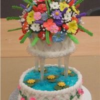 Advaced Flowers Class This is the end result of a class I teach fMichael's. The last class I taught I had one student and this was her final cake after 6...