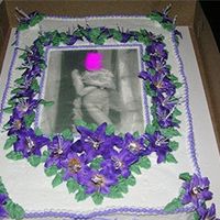 Gladiola In Bloom Birthday Cake This is a cake I did this past weekend for a friend. The cake has gladiolas made of royal icing, then airbrushed to add depth and darker...