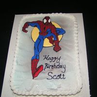 Spiderman Birthday Cake This was a cake I did in 2003 for s friend of mine for his 34th birthday. He was a huge fan of Spiderman and his partner requested that I...