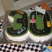 30Th Birthday Nascar Style hannahmc2005 originally made this cake and I thought it would be great for a friend's surprise birthday party. It's 2 13x9 yellow...