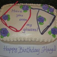 Have You Seen My Glasses? Made for a friend at work who is constantly laying down her glasses. I made the two pair of glasses out of fondant. I cut them out based on...