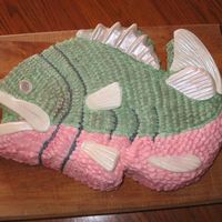 Fish Birthday Cake This is my first time using a plastic pan. I was a little concerned, but it worked fine. The fins, eyes and mouth are white chocolate. The...