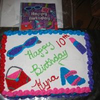 Girls Only Cake!! This was for a girl who turned 10 and was getting into make-up and all the cuties stuff.