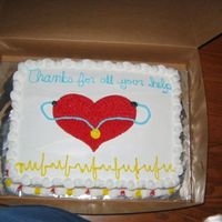 Nurses Cake I made this for the nurses at the health clinic.