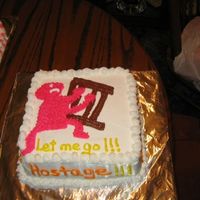 Wanting Out Military My Doc is being kept in the military by need and she is not happy so I gave her a cake that says "Schweinfurt Hostage Program"Let...