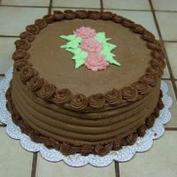 Practice Cake This is Devil's food chocolate with chocolate pudding and whipped cream filling, chocolate buttercream icing. I decorated this in...