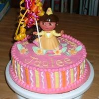 Dora Birthday Cake This is a birthday cake I made for a friend of mine, for her daughters birthday. It's all buttercream with a couple MMF accents.