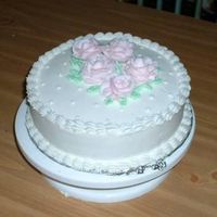 Wilton Course 1 Final Cake Here is my Wilton Course 1 Final Cake made of white cake and orange dreamsicle buttercream icing.