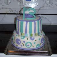 121644804625912.jpg This is my daughters 13th birthday cake. Chocolate and Bananna cake covered in MMF accents.