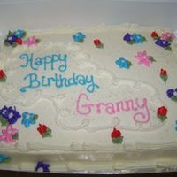 Granny's Bday Cake BC drop flowers