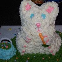 Bucky, The Rabid Armadillo - Looking Bunny Yes, that's his full name! I used the stand up Care Bear pan and "built up" his ears, nose and tail with mmf and icing. He...