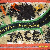 Construction Site I did this cake last year, but it's one of my fav's, so I decided to upload it anyway. BC icing, toy accents, crushed oreo and...