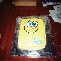Spongebob Spongebob cake I made for my friend's son. I used color flow for the eyes.