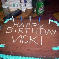 50Th Birthday Cake this was for my mom's 50th birthday. I did this decoration in 10 mins(the original was eaten by the kids and dogs!) I know its kinda...