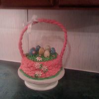 Easter_Bday.jpg Easter cake! Handle is fondant, eggs are cake balls dipped in candy melts!