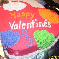 Valentine Heart This is a cake i cut a square and a circle and connected them for a little girl's valentine's party.