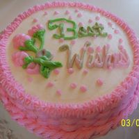 Best Wishes. Practice cake of the basket weave.