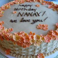 Flowerful Fall Birthday Cake every year, i make a birthday cake for my babysitter. this is the third one. as with all the others, i used Mocha chiffon cake frosted with...