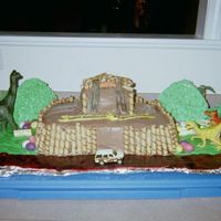 Jurassic Park Compound Birthday Cake Okay, go easy. This is my first real attempt at a theme cake. My son loves Dinosaurs and especially Jurassic Park, but I couldn't find...