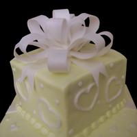 Yellow Package BC Icing with Fondant Bow