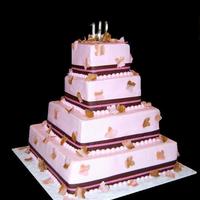 Pink And Brown Cake 