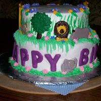 Zoo Cake This is my version of one done previously by a very talented decorator-I can't do fondant-I can't sculpt anything!! I made my...