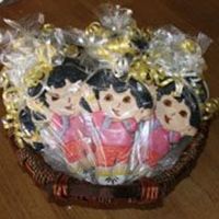 Dora The Explorer Cookie Cutter This is my first batch of cookies. I made my own cookie cutter, too!