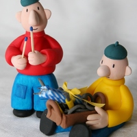 Pat A Mat characters from famous czech animated stories for a little boy who loves them.