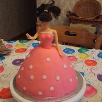 Barbie - Jenn Barbie cake for sister's 21st birthday.First time using Fondant(wilton premade). Will post backview.
