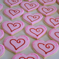 Valentine's Day Heart Cookies NFSC with Antonia icing :)