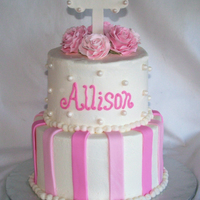 Girl 1St Communion Many thanks to LUCYLU for the inspiration for this cake. I love how elegant and feminine it was without being TOO much. BC icing on this 6&...