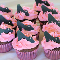 Fashion Cupcakes gumpaste shoe cutouts with silver dragees for my daughter's bday at school :)