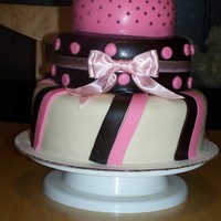 Pink Brown And Ivory ANOTHER ONE OF MY PRACTICE CAKES. TOOK IT TO WORK AND THEY LOVED IT...