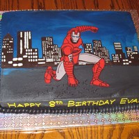 Ironman Birthday Cake I made this cake for my son's 8th birthday.