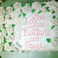 Baptism Cake A Cake I did for some friends of mine who's daughters were baptized.