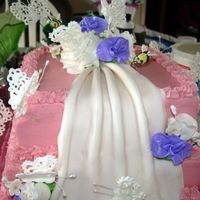Mothers Day Cake For Church Cake is candied cherry filled with chocolate pastry cream, BC icing. All flowers are fondant, bees are gumpaste, butterflies are royal...