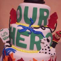 Our Hero CAKE MADE FOR A CLIENT'S HUSBAND WHO BECAME A FIRE CHIEF.