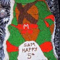 Teenage Mutant Ninja Turtles The Wilton pan and instructions for Michaelangelo of the Teenage Mutant Ninja Turtles